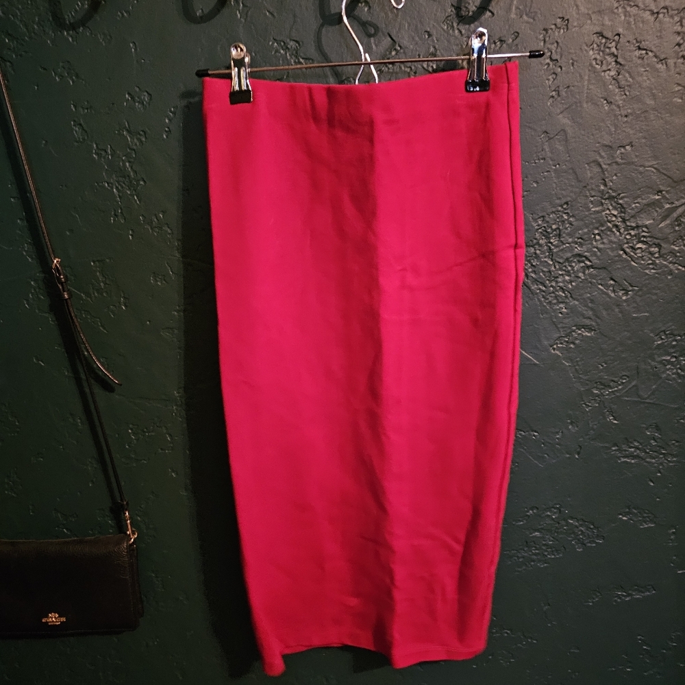 Women’s Deep Red Pencil Skirt